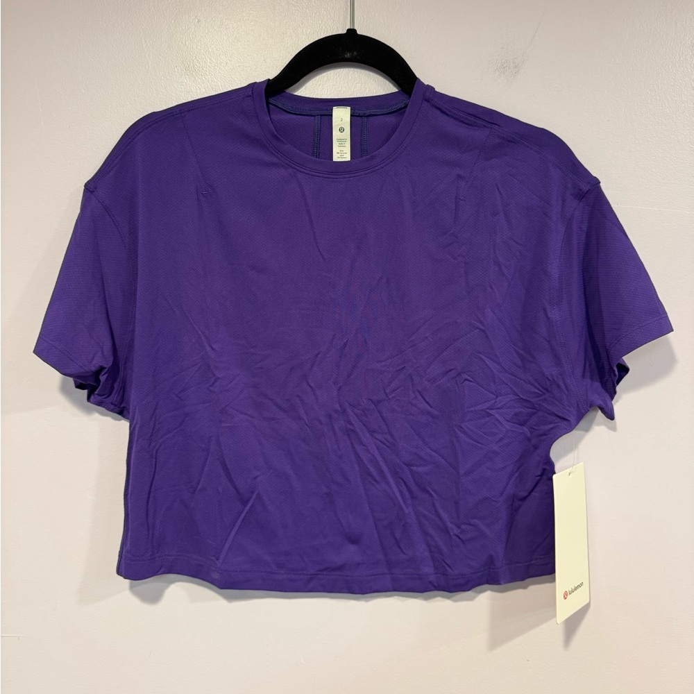 NWT Purple Lululemon Abrasion- Resistant‎ training tee